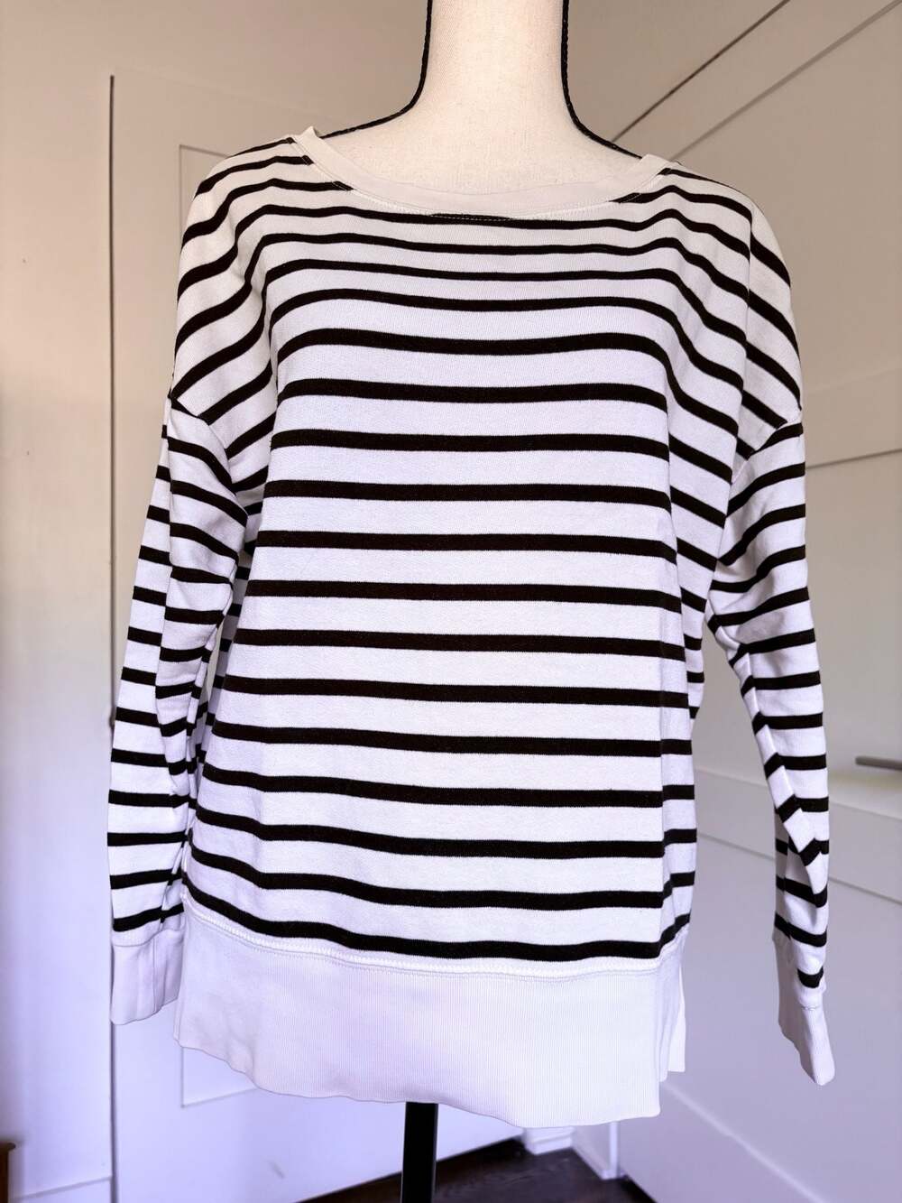 Denim & Supply Ralph Lauren RL Boyfriend Striped Long Sleeve Sweatshirt Size M